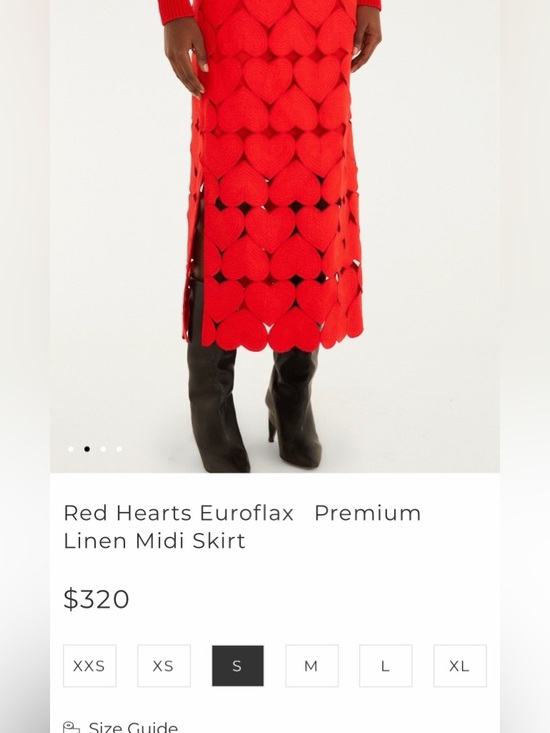 Farm Rio: Red Hearts Euroflax Premium
Linen Midi Skirt - Picture 11 of 12